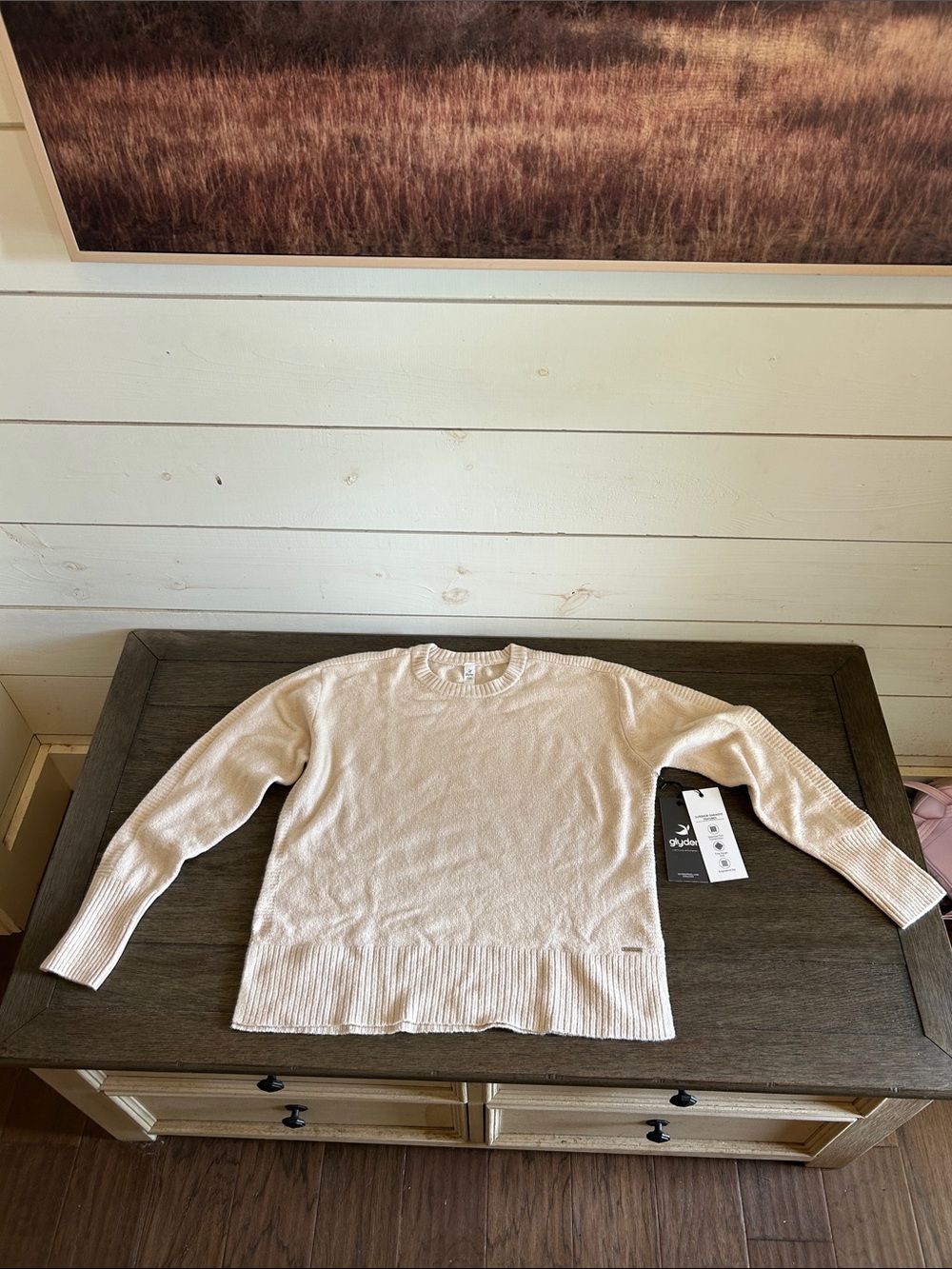 Glyder Women's Crewneck Sweater in Light Cream